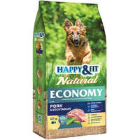 Happy&Fit Happy&Fit Natural Economy Adult Száraz Kutyatáp (Sertés és Zöldségek) - 12 kg