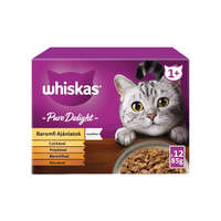 Whiskas Whiskas Pure Delight Baromfi Válogatás Alutasakos Macskaeledel Aszpikban (Csirke, Baromfi, Kacsa, Pulyka) - 12x85 g