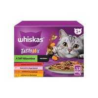 Whiskas Whiskas Tasty Mix A Séf Választása Alutasakos Macskaeledel Szószban (Marha, Baromfi és Zöldségek, Lazac és Sárgarépa, Csirke és Pulyka, Csirke és Tőkehal) - 12x85 g