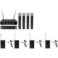 OMNITRONIC OMNITRONIC Set UHF-E4 Wireless Mic System + 4x BP + 4x Lavalier Microphone 823.6/826.1/828.6/831.1MHz