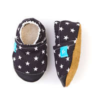 Funkidz Első lépés cipő - puhatalpú kiscipő - Fekete csillagok - 3-4 év