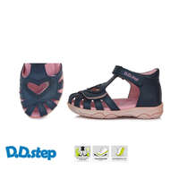 D.D.Step D.D Step - Nyitott gyerekcipő - Bőr szandál - Sötétkék- szív - 24
