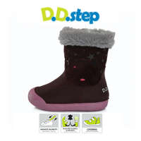 D.D.Step D.D.Step - Gyerekcipő - Téli bélelt bőr bokacsizma - lila- macska - 22