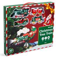 bewello Bewello Christmas Tree Train elemes, világító és hangot adó, karácsonyfára szerelhető kisvasút, karácsonyi vonat szett