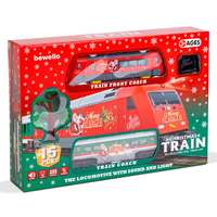 bewello Bewello Christmas Train elemes, világító és hangot adó kisvasút, karácsonyi vonat szett (BW2044)