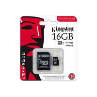KINGSTON KINGSTON Memóriakártya, microSDHC, 16 GB