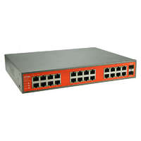 WI-TEK WI-TEK Switch, 24GE + 2SFP Full Giga rackre szerelhető Ethernet kapcsoló