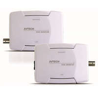 AV-TECH AV-TECH AVTECH EoC (Ethernet over Coaxial) átalakító vevő, max. 300 m @RG59 / 400 m @RG6, átviteli sebesség 22 Mbps, 1 db BNC és 1 db RJ45 LAN, állapotjelző LED-ek, tápfeszültség 5 Vdc, áramfelvétel 2 A, működési hőmérséklet 10°C~40°C, méretek 92x69x15 mm