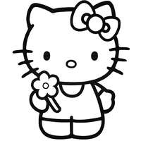  Hello Kitty virággal matrica