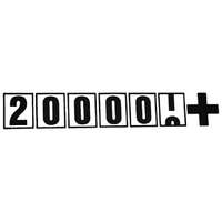  200000+ - Szélvédő matrica