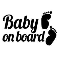  Baby on Board lábnyomok matrica