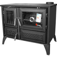 Strend Pro Strend Pro 801 STELA fatüzelésű sparhelt, fekete, 9,12 kW, 91 × 52,5 × 77 cm, jobb oldali füstcső kimenet, átmérő: 130 mm