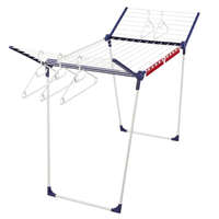 Leifheit Leifheit 81520 Pegasus 200 Solid ruhaszárító, fehér, 20 m szárítófelülettel, 89 × 174 × 66 cm méretben, rozsdamentes és időjárásálló kivitelben, EasyClip csipesztartóval és 5 vállfaakasztóval, beltéri és kültéri használatra