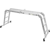 Strend Pro Strend Pro ML103 létra, 4x3 fokos, 460 cm, ezüst, alumínium, többcélú, önzáró csuklós, stabilizátoros