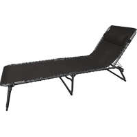 ST Leisure Equipment VERACRUZ állítható napozóágy - fekete - 190x58x28 cm