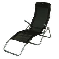 ST Leisure Equipment Strend Pro Jamaica napozóágy, 140 x 60 x 95 cm, fekete, összecsukható fémvázas kialakítás, állítható pozícióval, légáteresztő hálós fekvőfelülettel