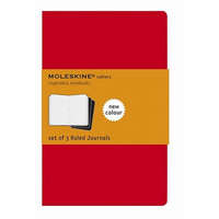  Moleskine Ruled Cahier - Red Cover (3 Set)