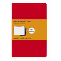Moleskine Ruled Cahier - Red Cover (3 Set)