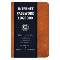 Internet Password Logbook (Cognac Leatherette) – Editors of Rock Point