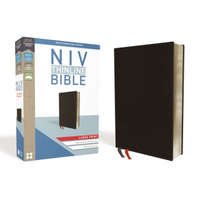 NIV, Thinline Bible, Large Print, Bonded Leather, Black, Red Letter Edition – Zondervan