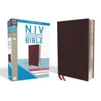  NIV, Thinline Bible, Large Print, Bonded Leather, Burgundy, Red Letter Edition – Zondervan