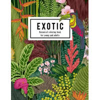 Exotic botanical coloring book for young and adults: Beautiful hand drawn of nature paradise included tropical plants, flowers, and birds: Large adult – Emma a Lynn
