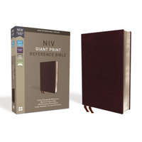 NIV, Reference Bible, Giant Print, Bonded Leather, Burgundy, Red Letter Edition, Comfort Print – Zondervan