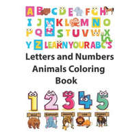  Letters and Numbers Animals Coloring Book: Animals Coloring: Children Activity Books for Kids Ages 2-4, 4-8, Boys, Girls Learn the English Alphabet Le – Krissmile