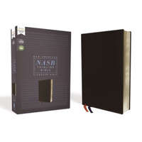 NASB, Thinline Bible, Bonded Leather, Black, Red Letter, 1995 Text, Comfort Print – Zondervan
