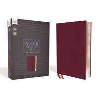  NASB, Thinline Bible, Bonded Leather, Burgundy, Red Letter, 1995 Text, Comfort Print – Zondervan
