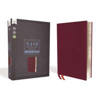  NASB, Thinline Bible, Large Print, Bonded Leather, Burgundy, Red Letter, 1995 Text, Comfort Print – Zondervan