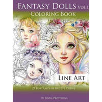 Fantasy Dolls Vol.1 Coloring Book Line Art: 25 Portraits of Big Eye Cuties – JANNA PROSVIRINA