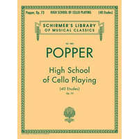 David Popper: High School of Cello Playing, Op. 73: Schirmer Library of Classics Volume 1883 40 Etudes Cello Method – David Popper