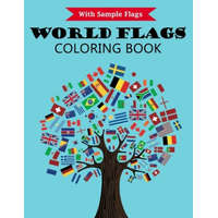  World Flags Coloring Book: With color guides to help - Flags for 50+ countries of the world from all continents - A great geography gift for kids – Color Sky