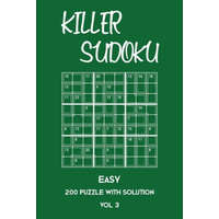  Killer Sudoku Easy 200 Puzzle With Solution Vol 3: Beginner Puzzle Book, simple,9x9, 2 puzzles per page – Tewebook Sumdoku