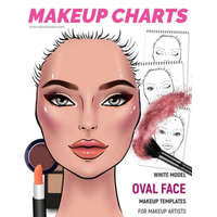 Makeup Charts -Makeup Templates for Makeup Artists: White Model - OVAL face shape – I. Draw Fashion