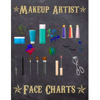  Makeup Artist Face Charts: Makeup cards to paint the face directly on paper with real make-up - Ideal for: professional make-up artists, vloggers – From Dyzamora
