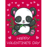  Happy Valentines Day: Kids Valentine Day Gift Perfect For Friends Or A Class Gift Exchange. Cure Panda Bear & Hearts Red Cover. – Flora Foster