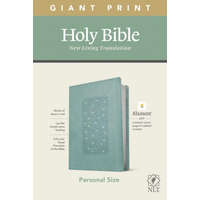  NLT Personal Size Giant Print Bible, Filament Enabled Edition (Red Letter, Leatherlike, Floral Frame Teal)