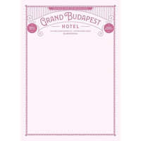Fictional Hotel Notepads: Grand Budapest Hotel