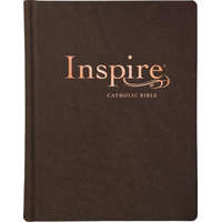 Inspire Catholic Bible NLT (Leatherlike, Dark Brown): The Bible for Coloring & Creative Journaling