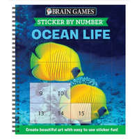 Brain Games - Sticker by Number: Ocean Life (Easy - Square Stickers): Create Beautiful Art with Easy to Use Sticker Fun! – New Seasons,Brain Games