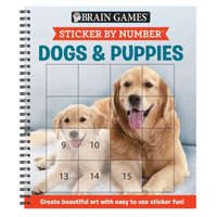 Brain Games - Sticker by Number: Dogs & Puppies (Easy - Square Stickers): Create Beautiful Art with Easy to Use Sticker Fun! – New Seasons,Brain Games
