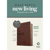  NLT Compact Giant Print Bible, Filament Enabled Edition (Red Letter, Leatherlike, Mahogany Celtic Cross)