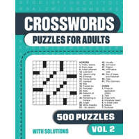  Crosswords Puzzles for Adults: Crossword Book with 500 Puzzles for Adults. Seniors and all Puzzle Book Fans - Vol 2 – Visupuzzle Books