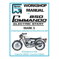  Norton Workshop Manual for 850 Commando Electric Start Mark 3 from 1975 Onwards (Part Number 00-4224) – Floyd Clymer
