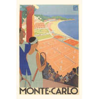  Vintage Journal Badminton Court, Monte Carlo Travel Poster