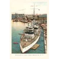  Vintage Journal Battleship in Navy Yard, Brooklyn, New York City