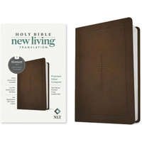 NLT Premium Value Compact Bible, Filament Enabled Edition (Leatherlike, Dark Brown Framed Cross)