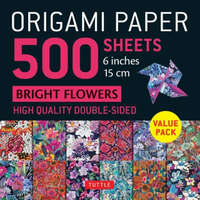 Origami Paper 500 Sheets Bright Floral Patterns 6 (15 CM): Double-Sided Origami Sheets with 12 Different Designs (Instructions for 6 Projects Included